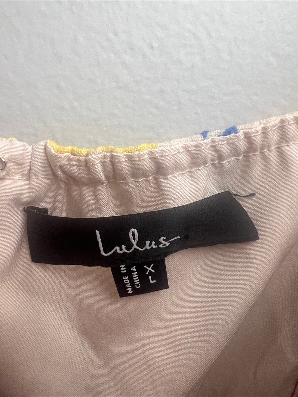 Lulu's Square-Neck Patchwork Mini Dress in Pink, Yellow & Olive- NWOT Women’s XL - Picture 3 of 5